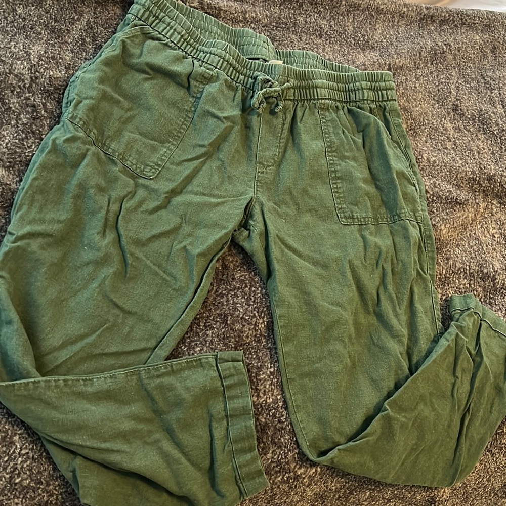 cropped linen pants